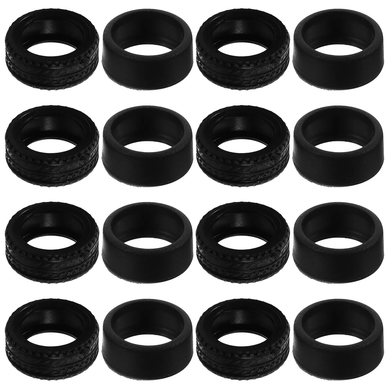 16Pcs Rc Car Tires Replacement Set Realistic Rubber Drift Wheels Enhanced Grip Stability for Racing Display Accessories