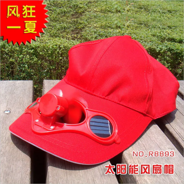 outdoors Solar fan hat Summer sunshade hat Cotton solar baseball hat with fan Fishing cap running cap alpine hat Camping Hat