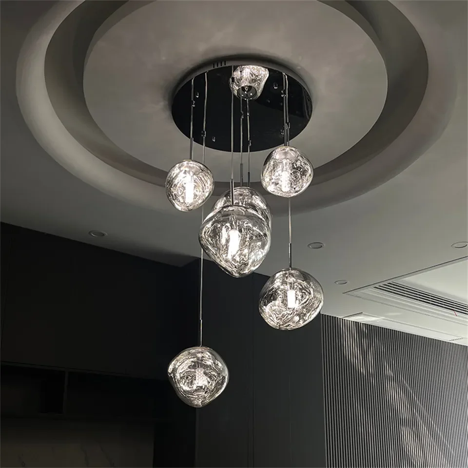 Nordic Lava Loft LED Pendant Light Modern Light PVC Lighting Living Room Indoor Decor Home Fixtures Kitchen Hanging Pendant Lamp