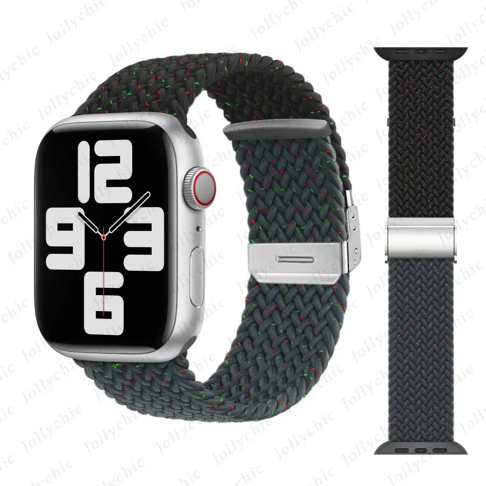 Geflochtenes Armband für Apple Watch Ultra 3 2 Band 49mm 41mm 45mm Nylon-Armband IWatch Series 11 10 9 8 7 6 4 5 SE 46mm 38 40mm 42mm 44mm