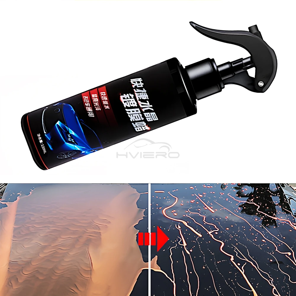 120 ml Keramik Auto Beschichtung Farbe Pflege Polierungen Kristall Überzug Spray Dichtstoff Nano Hydrophoben Schnell Beschichtung Flüssigkeit Glanz werkzeuge – Detail 1