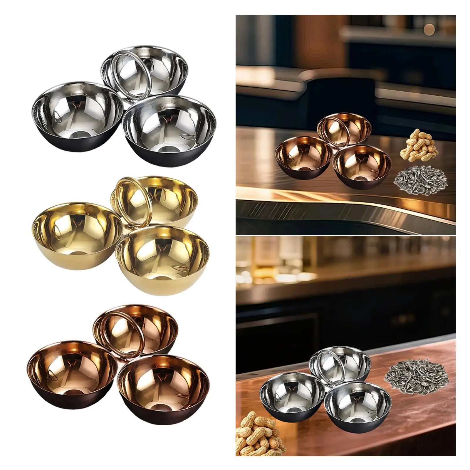 

Stainless Steel Snack Serving Dishes Appetizer Platter Portable Versatile with