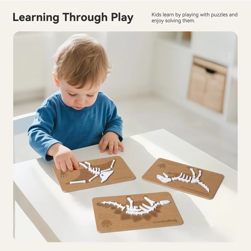 ألعاب مونتيسوري للأطفال والأم ألعاب أحفوري الديناصورات مناسبة للغاية للمستكشفين الصغارين لمحاكاة عظام الديناصورات الأحفورية
