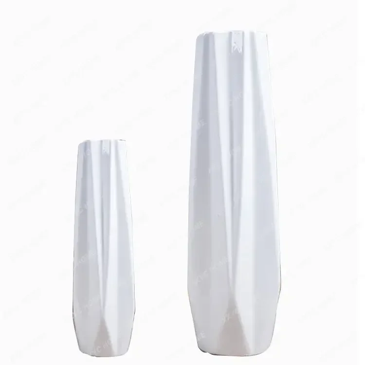 

60cm High Ceramic Vase White Floor Vase TV Cabinet Wall Cabinet Decoration arma de bolinhas gel home decoration accessories