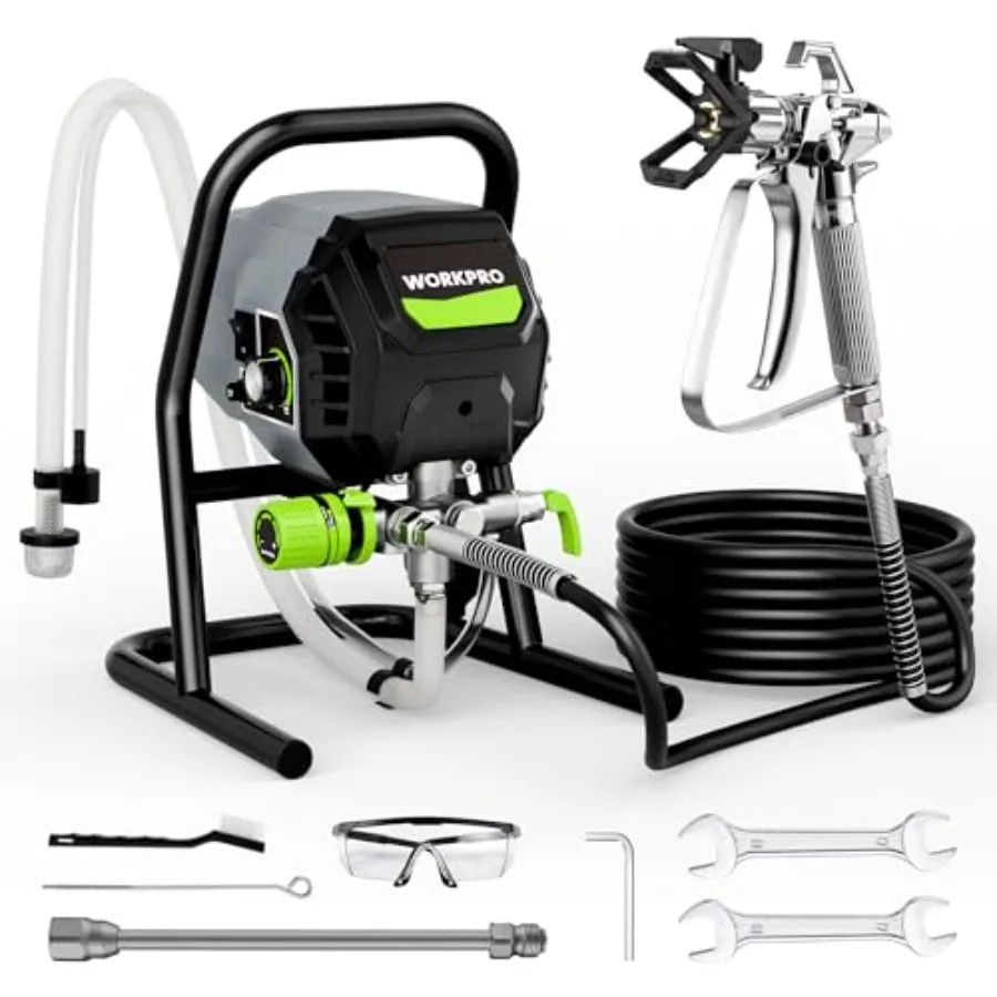 

Электрический безвоздушный распылитель краски 700 Вт, 2900 PSI, высокоэффективный, без разбавления, с удлинительной штангой, для дома