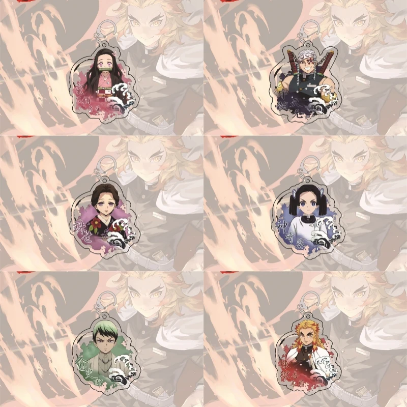 

Hot Fantasy battle anime Demon Slayer Wave version Acrylic standing sign Desktop ornament Fans friends Christmas Gifts 6cm