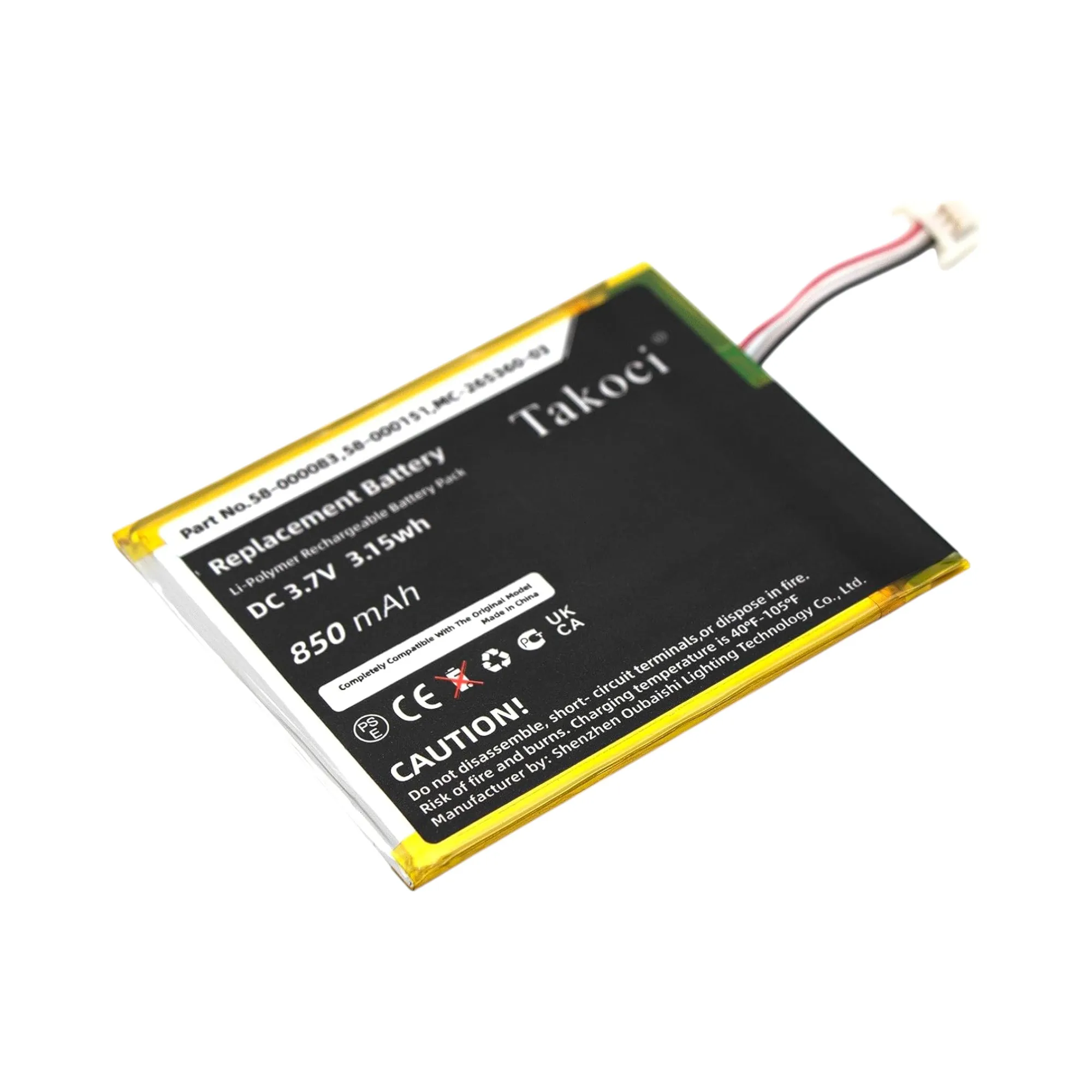 

Replacement Battery 850mAh for Amazon Kindle 7, Kindle 7th Generation, WP63GW, kindle 499 MC-265360-03, 58-000083, 58-000151