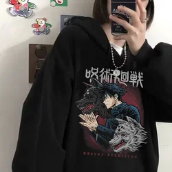 Women's Hoodies Japanese Anime Jujutsu Kaisen Hoodie Yuji Itadori Cartoon Sweatshirts Tops Kawaii Gojo Satoru Graphic Streetwear