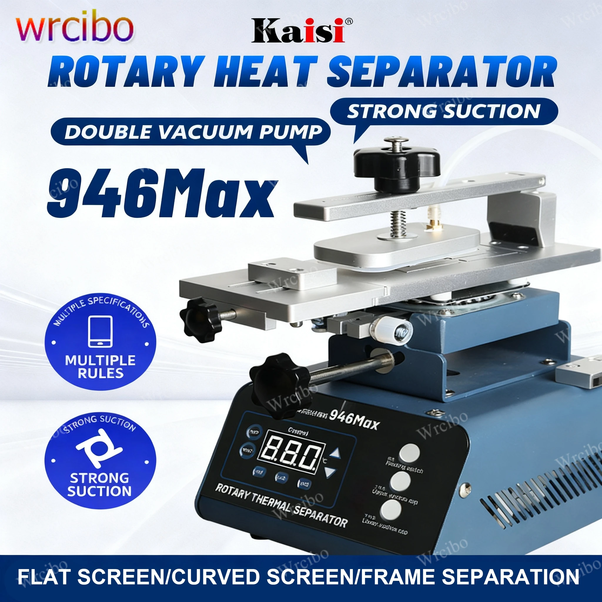 Kaisi 946Max Heat Separation Machine,Dual Mode Screen Separator with 3 Memory Presets For Flat/Curved Screen Removal Repair Tool