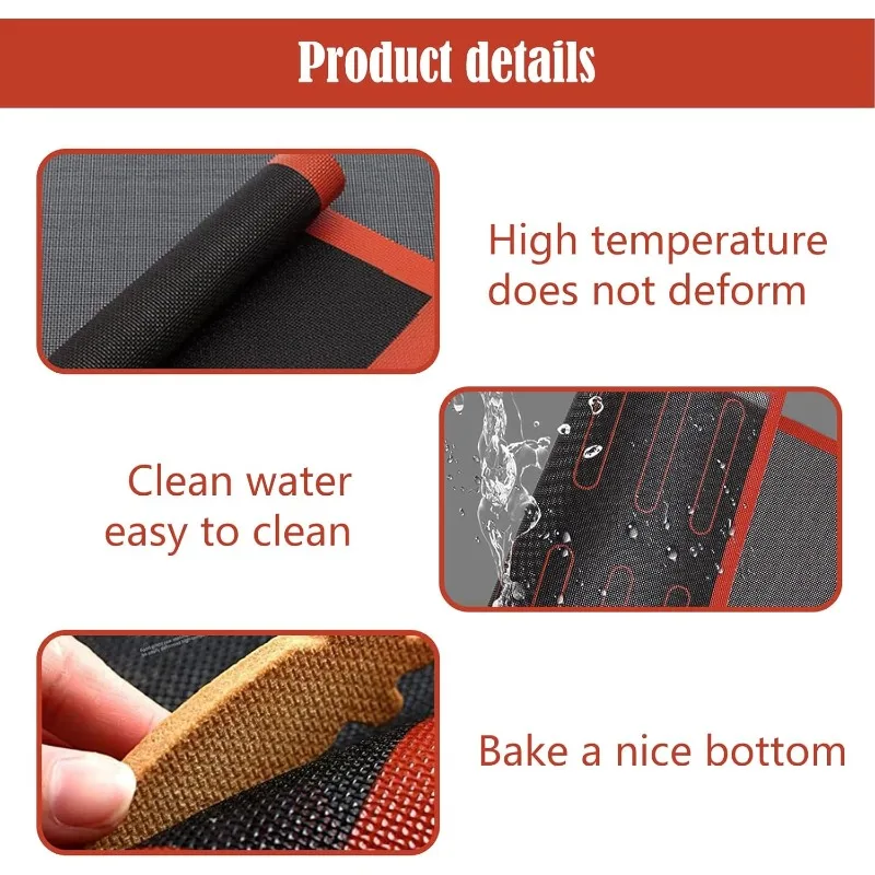 Tapis de cuisson en silicone pour pâtisserie et étalage, sans BPA, plaque de cuisson réutilisable, doublure pour plaques à biscuits