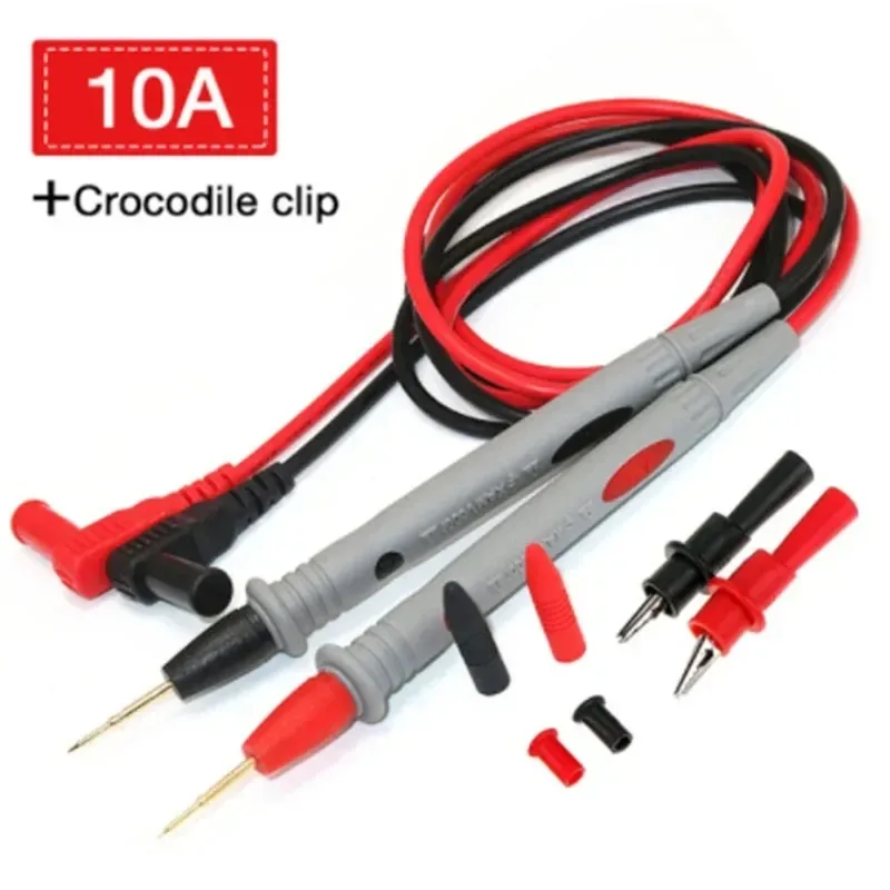 Multimeter Probe AC/DC Universal Test Leads Kit Detachable Line with Alligator Clip for Voltmeter LED Tester 1000v 10a Clip Tool