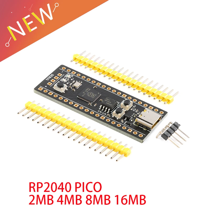 New RP2040 PICO Raspberry Pi Pico Development Board Cortex-M0+ Dual-Core Processor 133MHz ARM 2/4/ 8/16MB Micropython Low-Power