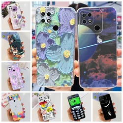 For Redmi 10C Case Silicone TPU Soft Cover For Xiaomi Redmi 10C Phone Case Fashion Flower Slim Funda For Redmi10C 10 Power Coque
