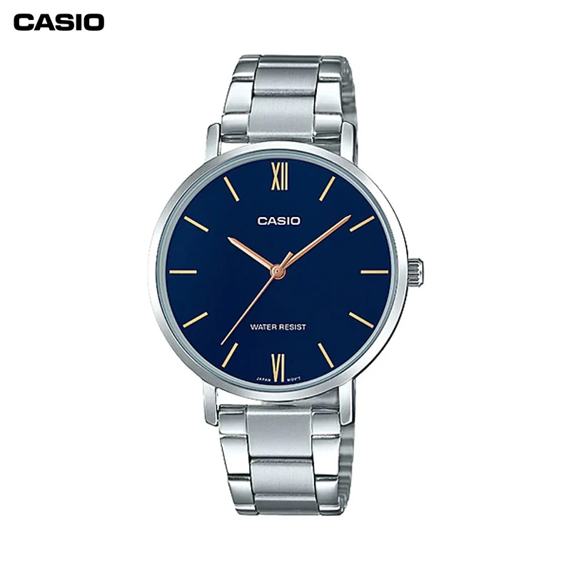 Женские часы Casio LTP-VT01D, модные женские часы, простые, из нержавеющей стали, классические, винтажные, с кожаным ремешком, в стиле Хепберн Женские часы Casio LTP-VT01D, модные женские часы, простые, из нержавеющей стали, классические, винтажные, с кожаным ремешком, в стиле Хепберн