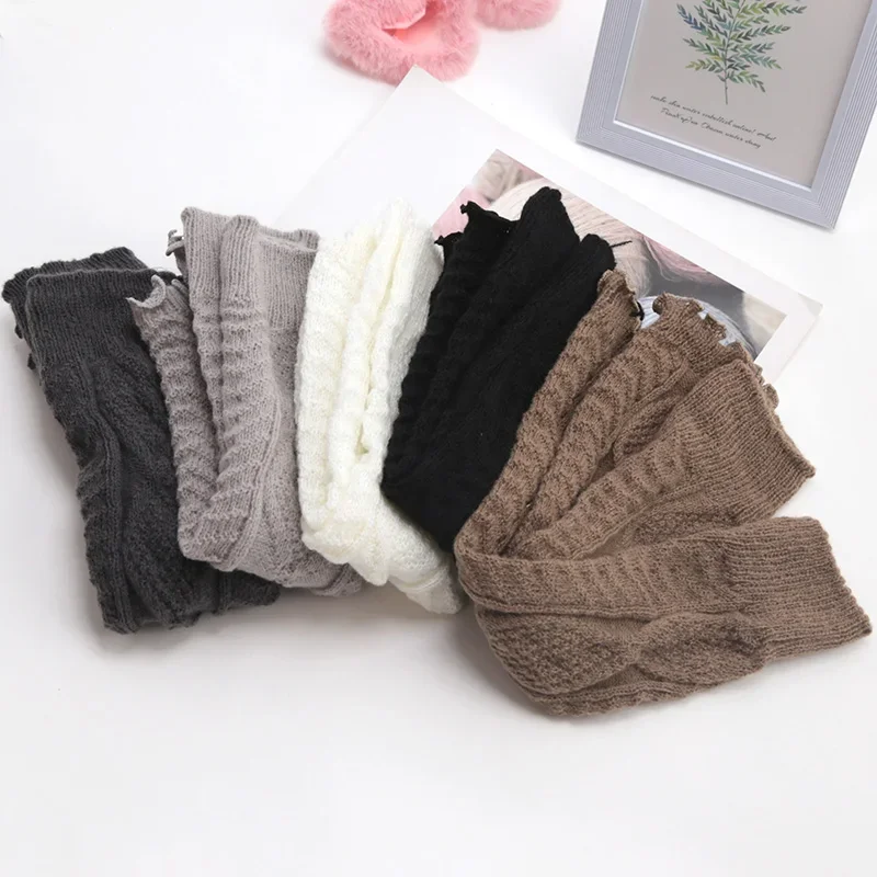 New Spring Japanese Style Lolita Warm Leg Thin Knitted Socks Girl Foot Covers Leg Warmers for Women Knee Warmers JK Socks