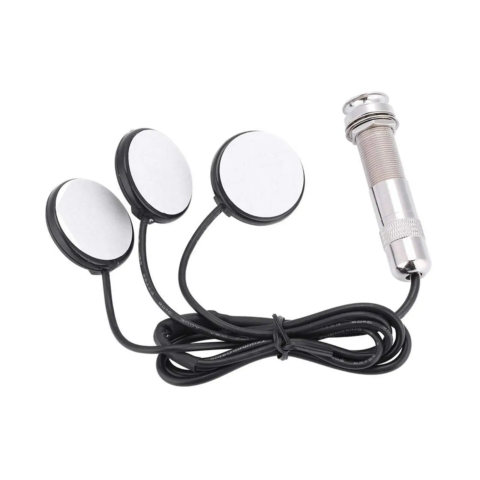 Acoustic Guitar Piezo Pickup 3 in 1 Passive Pickup Elements Self Adhesive Professional Piezo Contact Microphone Pickup for