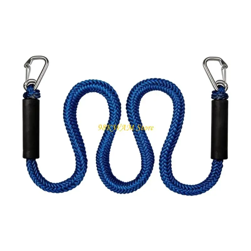 Boat Tie-Up Line with Floating Sleeves and Metal Clip Ends for Docks 68UF