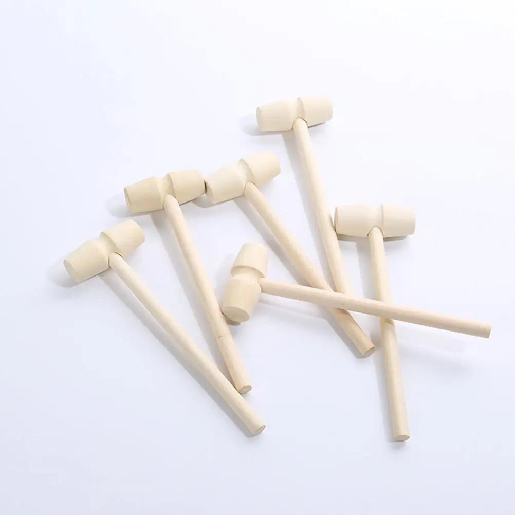 

Набор из 25 деревянных молоточков-крабов: мини-молотки для развития моторики и мышечной силы у детей, неокрашенные, для самостоятельной росписи и резьбы