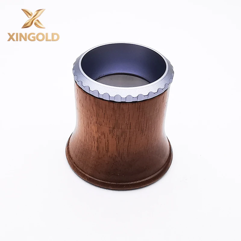 Loupe grossissante 5X en bois de noyer noir pour horlogers et bijoutiers, loupe portative avec lentille en verre optique, outil de réparation de montres
