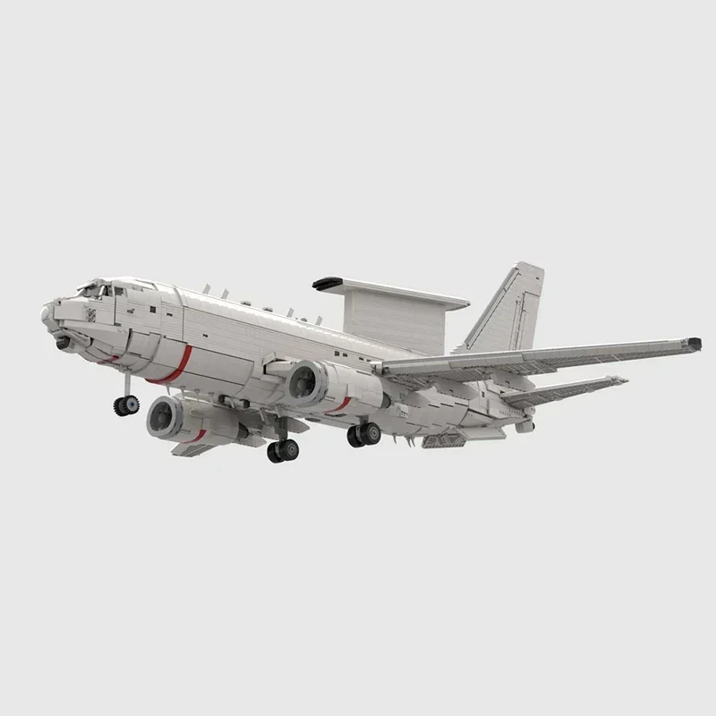 Military Aircraft Model MOC Building Brick 1:35 E7 Wedge Tail Fighter Modular Technology Gift Holiday Assemble Children Toy Suit