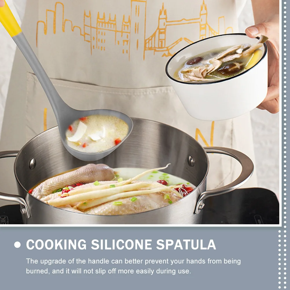 

1 set 1 Set Silicone Cooking Utensils Set Heat Resistant Spatula Spoon Non-Stick Turners Non-Slip Kitchen Gadgets Home