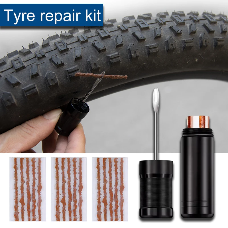 

Tyre Repair Kit Vacuum Tyre Repair Fork Drill Bit Rubber Strip Portable Emergency Tool Motorcycle Maintenance Accessories