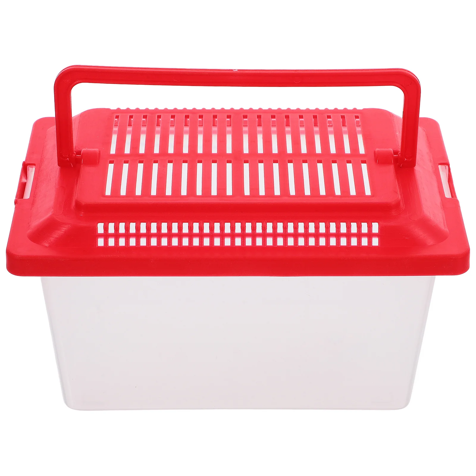 

Portable Transparent Turtle Tank Handheld Fish Box Compact Lightweight Reptile Habitat Feeding Storage Plastic Aquarium