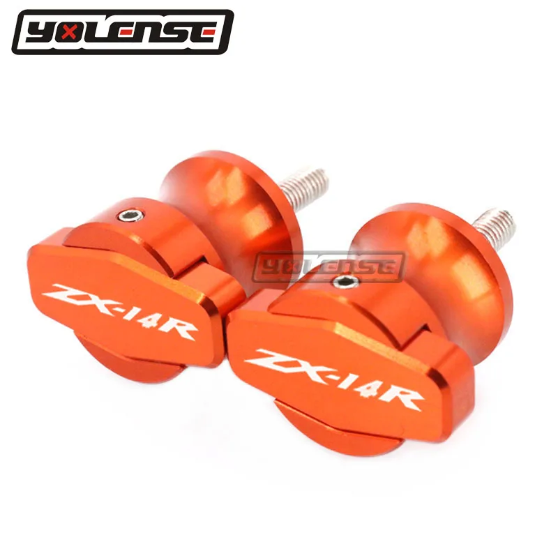 For KAWASAKI NINJA ZX14R ZX-14R ZX 14R ZZR1400 ZX1400 GTR1400 Motorcycle CNC M10 Swingarm Sliders Spools Paddock Stand Bobbins