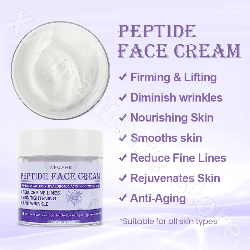 Six Peptide Firming Cream Moisturizing Brightening Firming Soothing Repairing and Diluting Fine Lines Facial Care Cream 50g