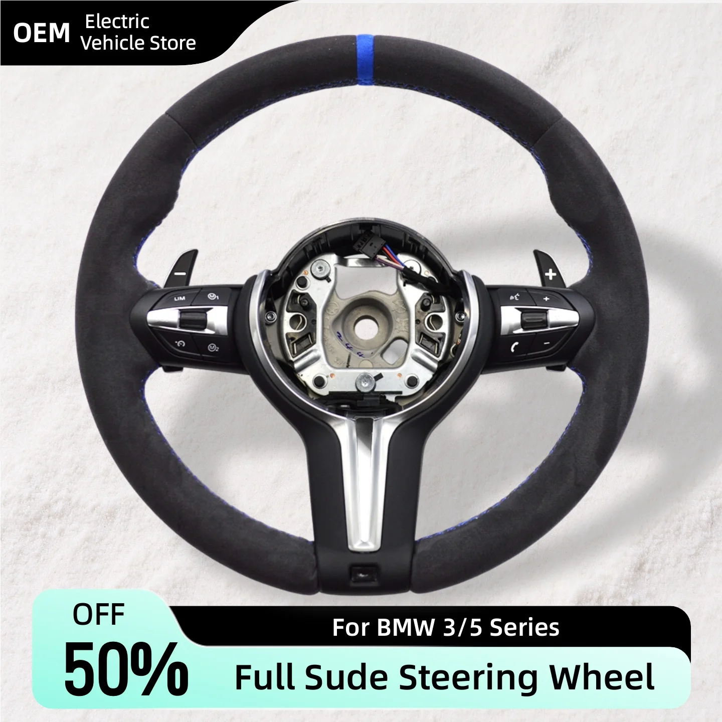 Customizable Suede Steering Wheel For F-Series M3 M5 3Series 5Series Steering Wheel F30 F16F20 F32 F80 M3 E70 E90 E71