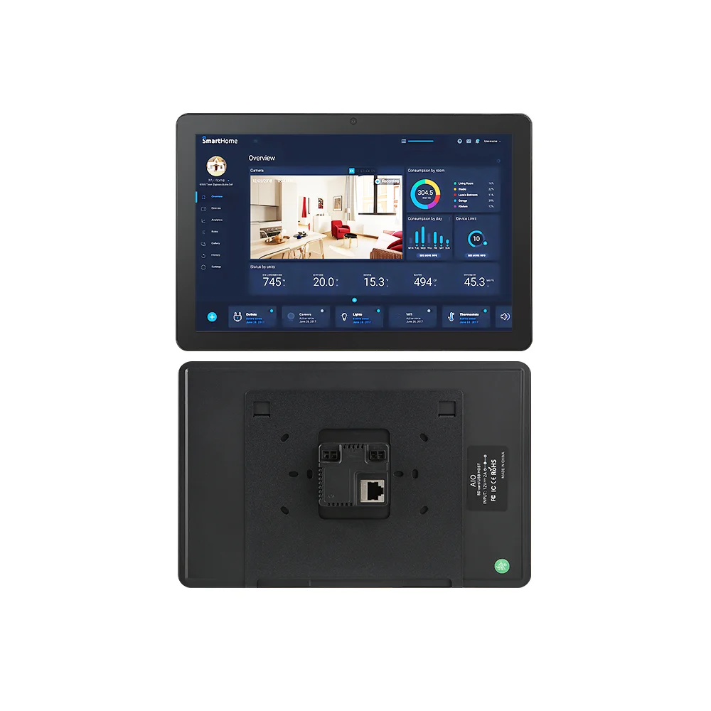 Ultra-thin 10.1 Inch Android 11 Smart Home Control Panel,  4G+32G Enable Fluent Touch Control, POE RGB Light Home Assistant
