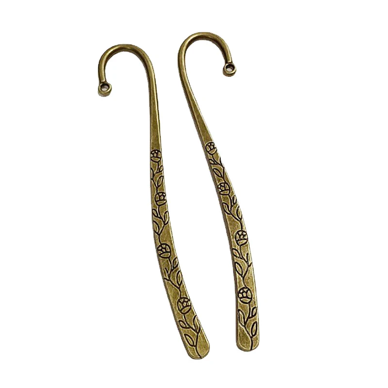 10Pcs Bronze Color Antique Silver Plated Bookmark Charms Pendants DIY Jewelry Accessories