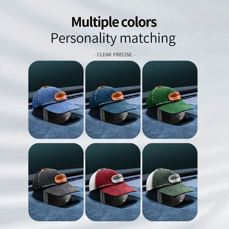 ل ZEEKR 007 أداة السيارة القرن قبعة الزخرفية تعديل الكانتارا الجلد المدبوغ اكسسوارات السيارات الداخلية #4