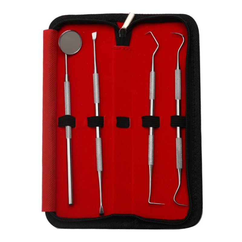 4/5 PCS Hand Tools for Tooth Scraper Kit Stainless Toothpastes Dental Tools Dentist Seek Mirror Instruments  Germ Free Key