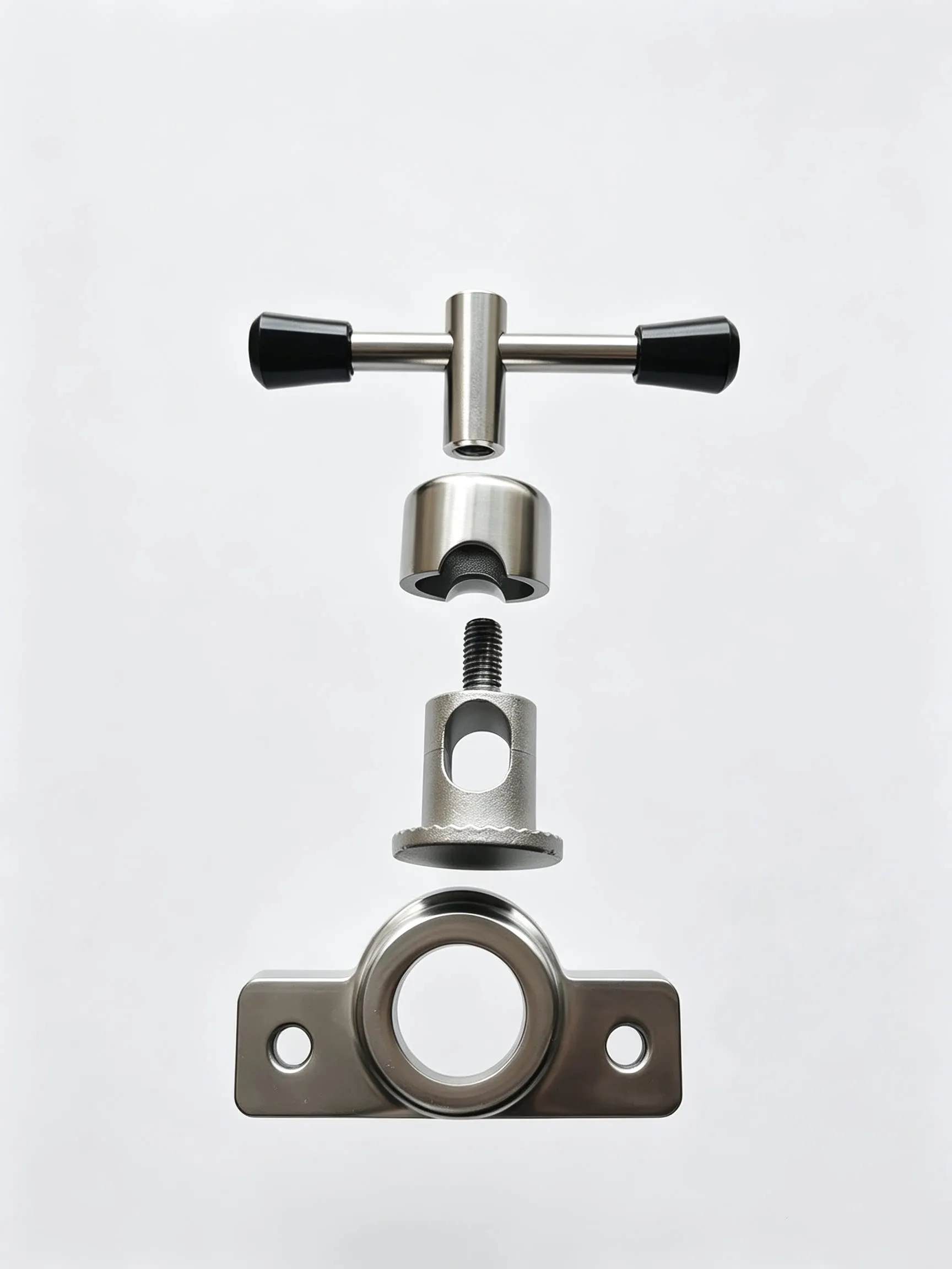 Stainless Steel Surgical Table Rail Clamp & Slider Set – Fixation Lock & Leg Holder Mount for Side Rail Accessories