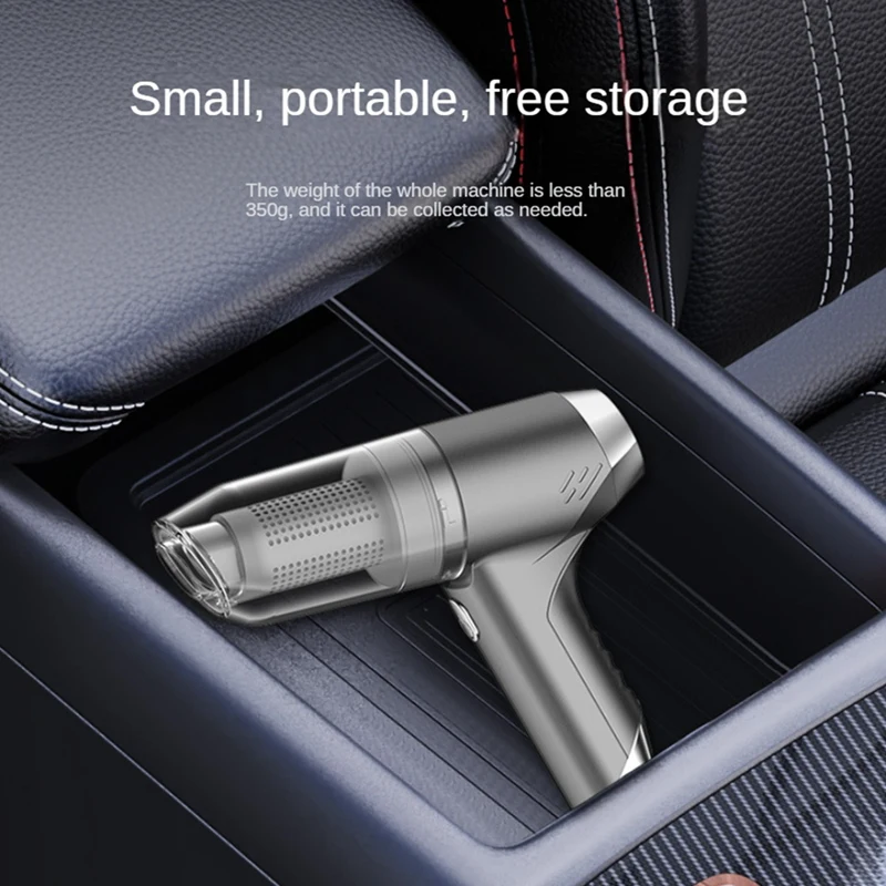 12000PA Powerful Wireless Car Vacuum Cleaner Home Appliance Silver-Gray ABS For Car Strong Suction Cleaning Machine