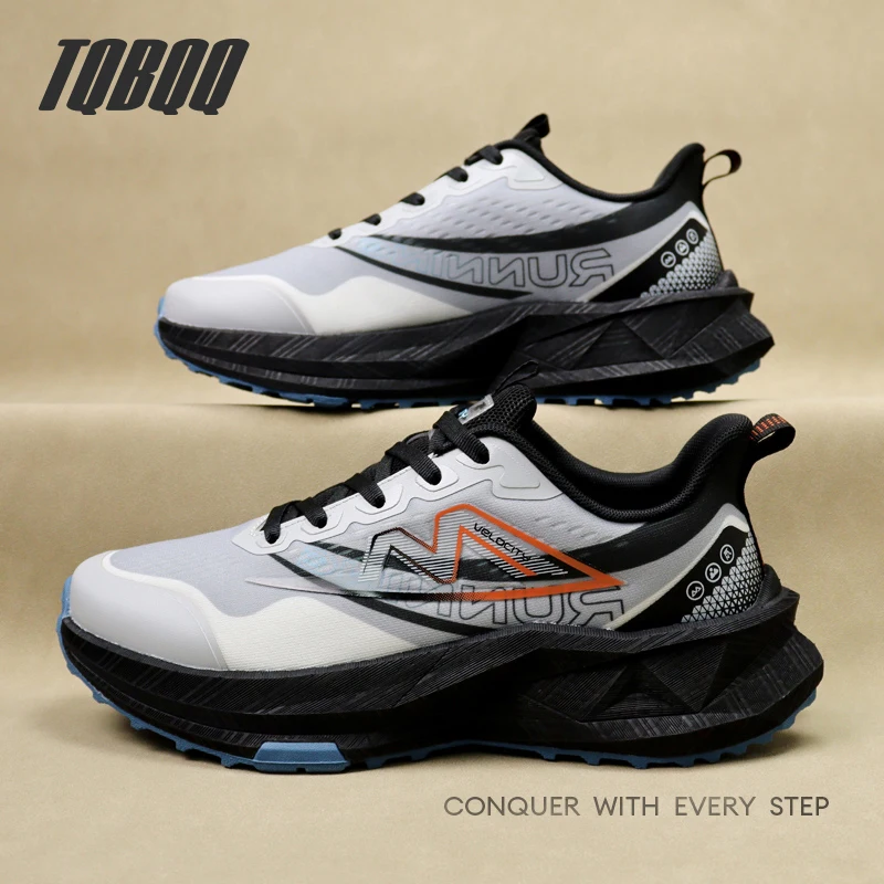 Men Trail Running Shoes All Terrain Hiking Sneakers Outdoor Mountaineering Trekking Walking Athletic Shoes for Daily Commute