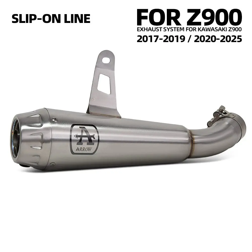 

For Kawasaki Z900 2017-2025 years Motorcycle Slip on Line Exhaust Stainless ARRO Streetbike Escape Muffler with DB Killer