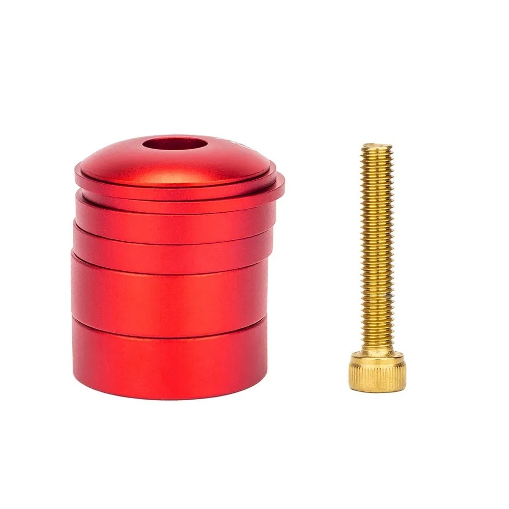 High Quality 28.6mm Bicycle Headset Spacer Aluminum Alloy Durable Bike Fork Steerer Tube Star Nut Stem Top Cap Stainless Washer view 5