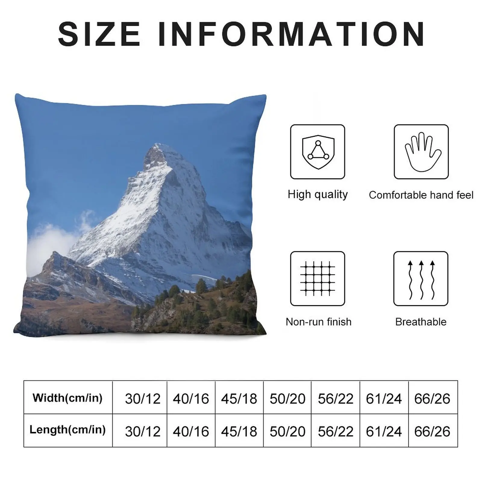 Matterhorn, Zermatt, Valais, Switzerland Throw Pillow pillow cover luxury pillows decor home pillow