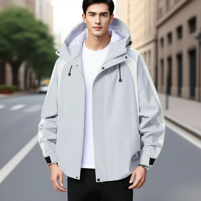 

Multiple Colors To Choose From, Jackets Lightweight Windproof Fashionable High-quality Handsome Versatile Hoodie Windbreaker Men