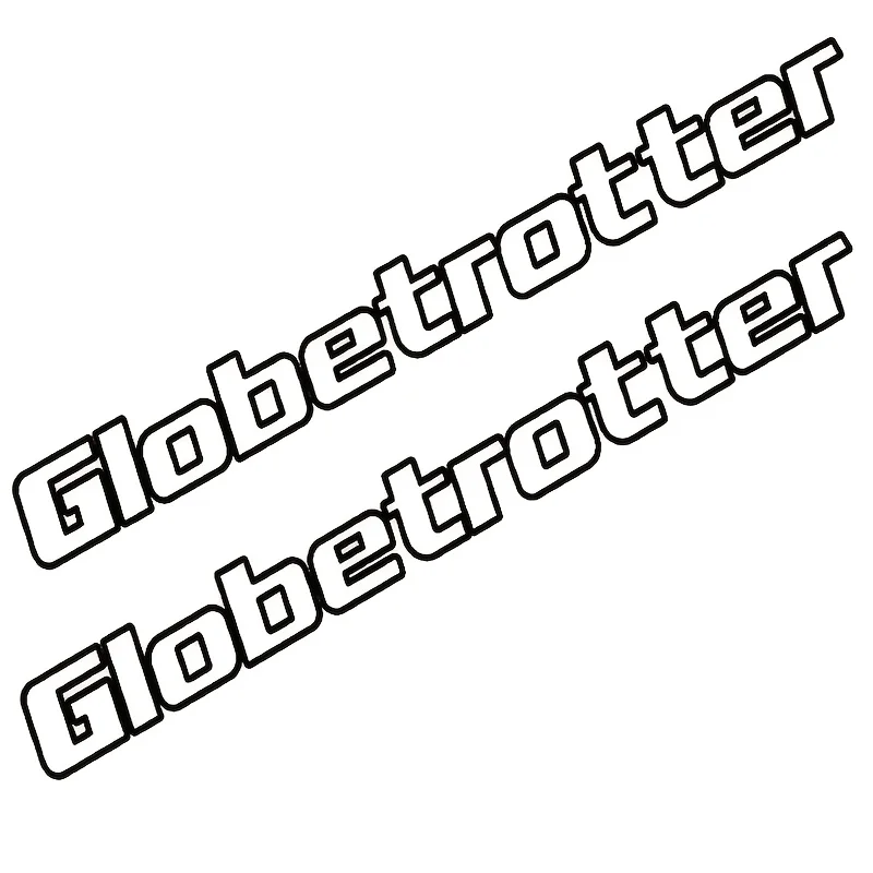 

GlobeTrotter Traveler Car Decals 2PC-Map & Airplane Lettering, UV-Compatible for Trucks, Campers, SUVs No Residue Vinyl Stickers