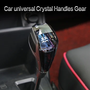 Car Universal Crystal Knobs Gear Shift Knob Lever Stick Head For Toyota VW Lexus Hyundai Mitsubishi LADA Custom LOGO
