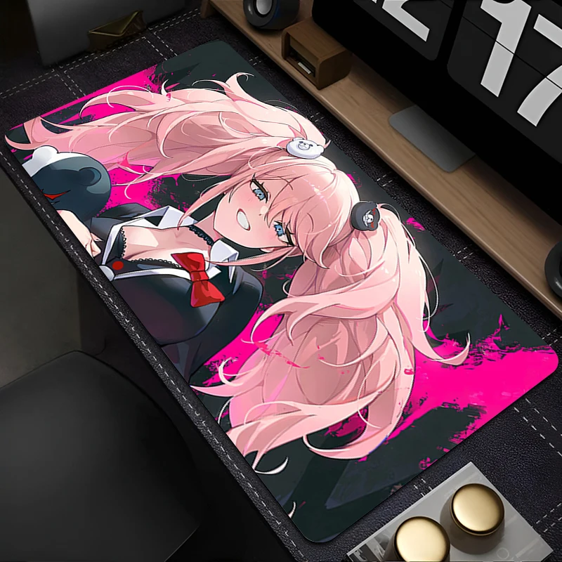 لوحة ماوس ملحقات الألعاب D-danganronpa Junko Enoshima Office Anime لوحة المفاتيح كبيرة حصيرة مكتبية وسادة مطاطية ممتدة