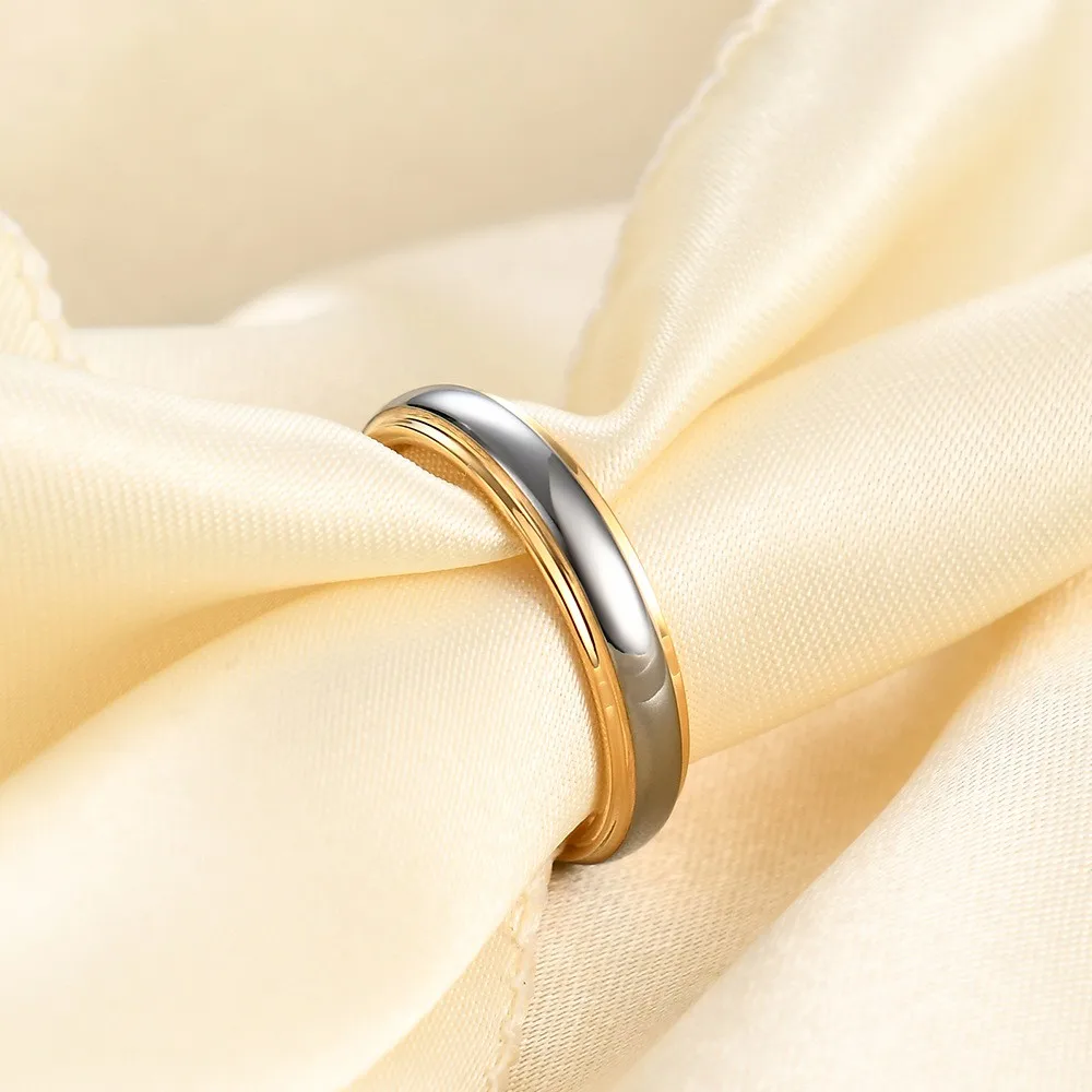 Klassischer 4/6 mm Wolfram-Herrenring, beidseitig gebogen, Roségold, Edelstahlring für Frauen, Ehering, Paare, Schmuckzubehör – Detail 4