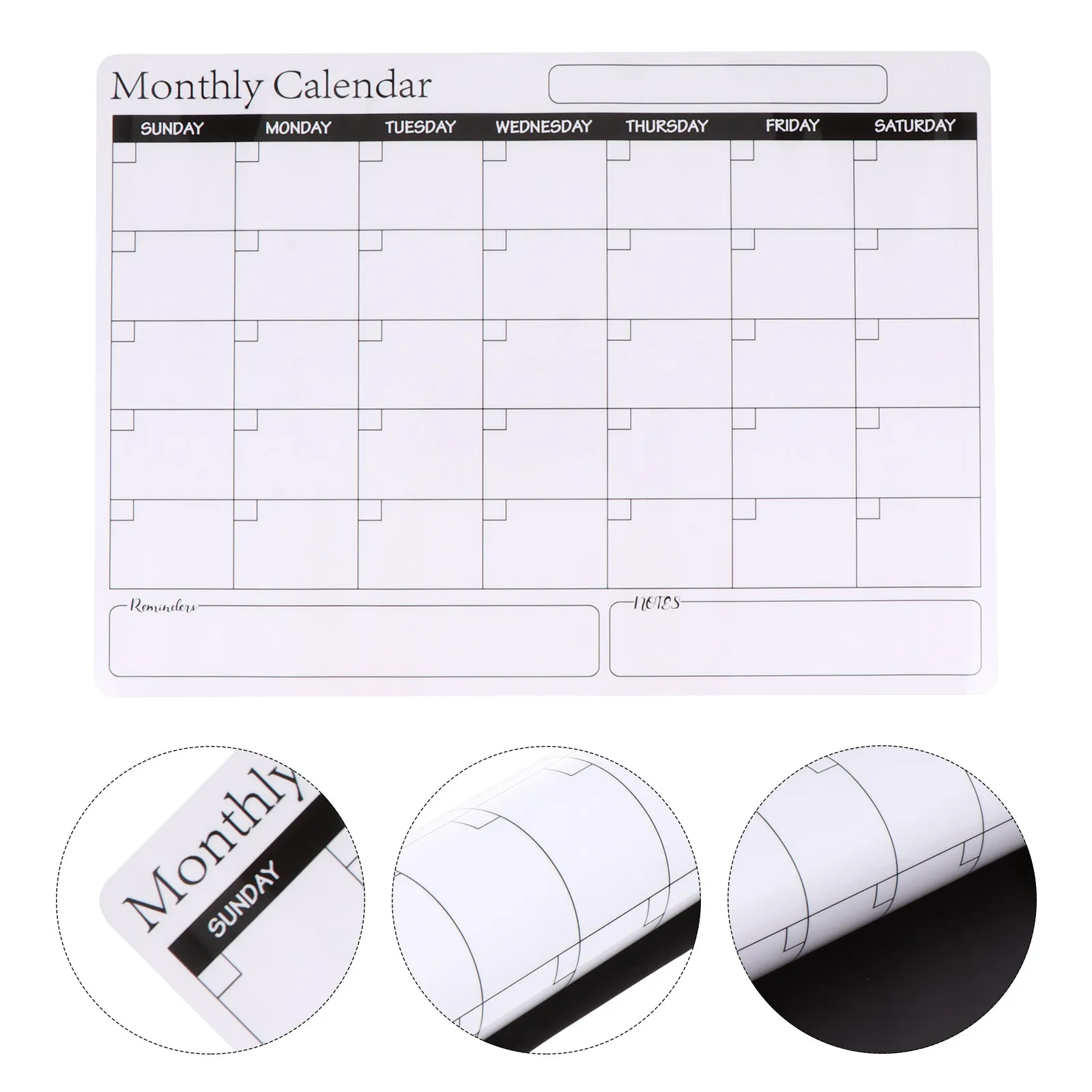 

1Pcs Magnetic Monthly Schedule Board Erasable Whiteboard for Fridge Calendar Plan Board to Do List Reminder Plan Calendar