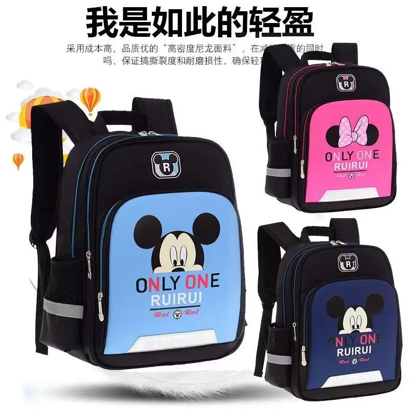 Disney Mickey mouse school bags for boys girls primary student backpack orthopedic breathable bags Grade 1-5 mochilars escolar