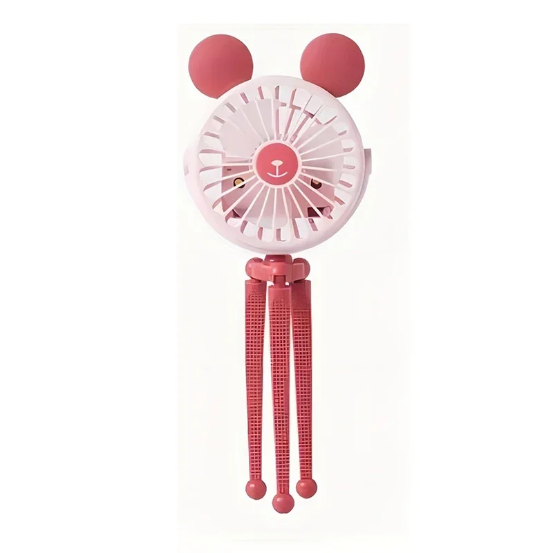 

Baby Stroller Fan With Clip Octopus Shapoed Funny Fan With Flexible Tripod Wrapped USB Rechargeable Portable Fan for Car Seat