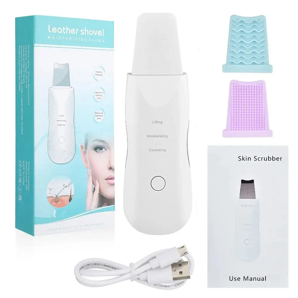 Ultrasonic Skin Scraper Pore Cleaning Facial Deep Cleaning Machine Suitable for Female and Male Beauty Instruments