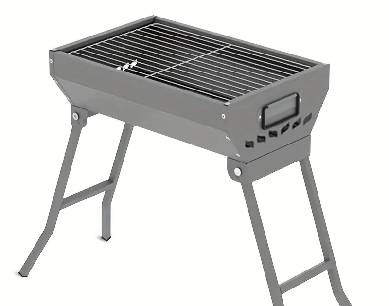 Factory Direct 2026 Outdoor Stainless Steel BBQ Charcoal Grill Barbecue Tool Portable Free Installation Handle Folding BBQ